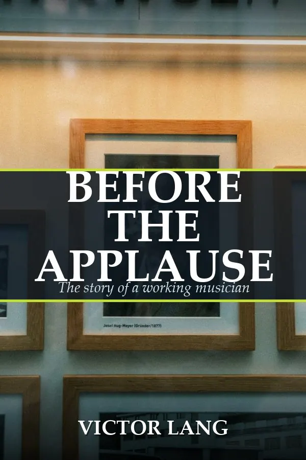 Before the Applause by Victor Lang, book cover design