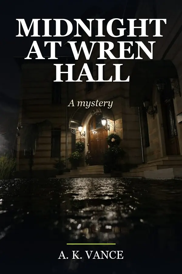 Midnight at Wren Hall by A. K. Vance, book cover design
