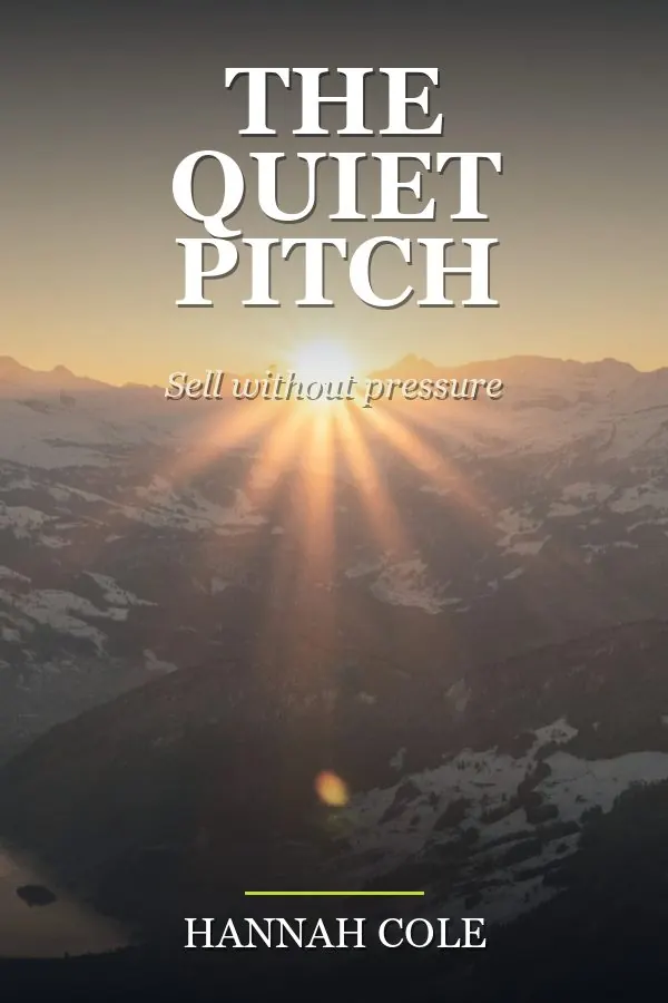 The Quiet Pitch by Hannah Cole, book cover design